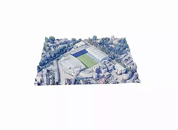 Stamford Bridge - Chelsea Stadium Low-poly 3D model 4