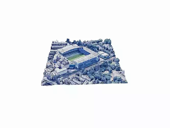 Stamford Bridge - Chelsea Stadium Low-poly 3D model 5