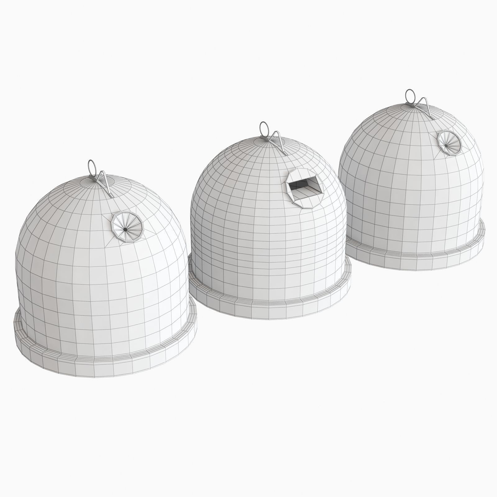 Garbage sorting containers colored Plastic 3D model_8