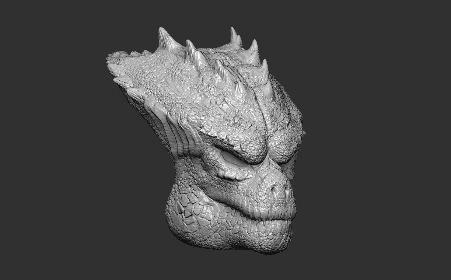 Godzilla Predator bio mask 3D model_2