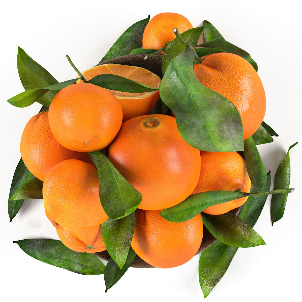 bowl of oranges 3D model_2