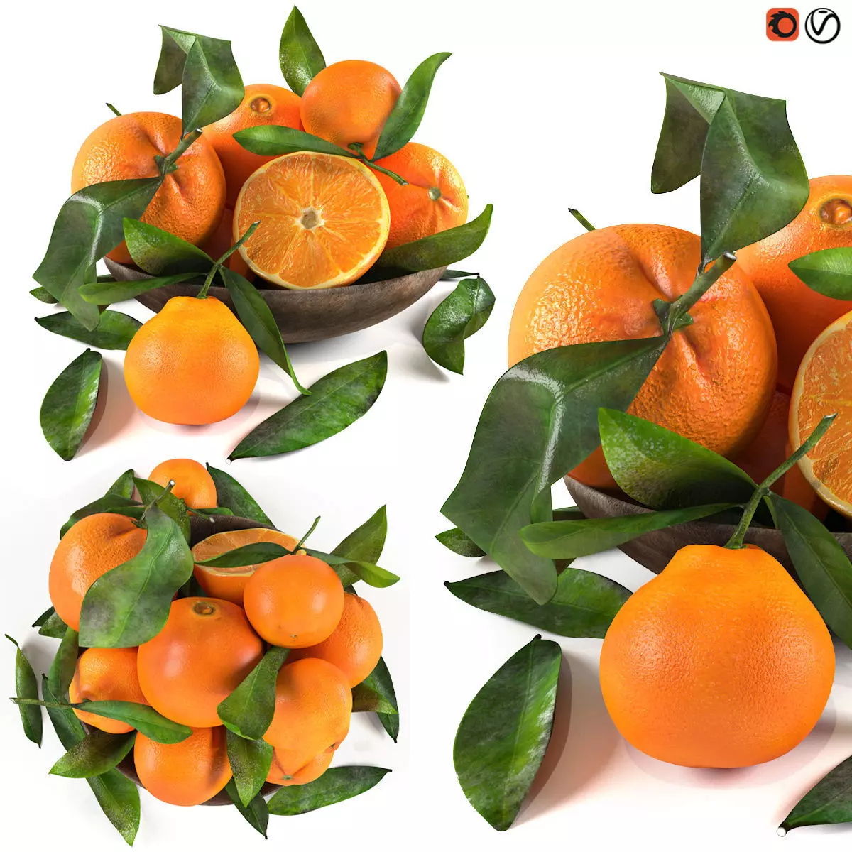 bowl of oranges 3D model_0