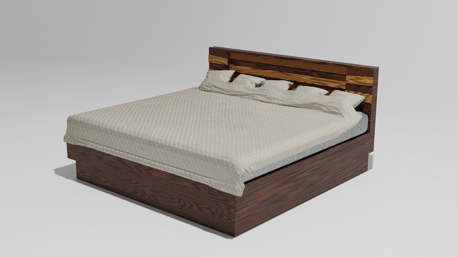 Modern Bed 3D model_1