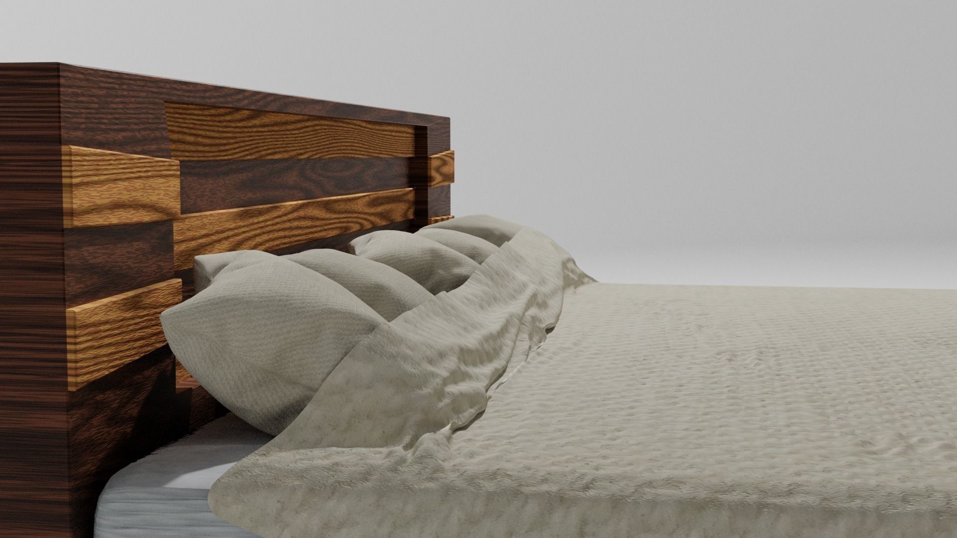 Modern Bed 3D model_2