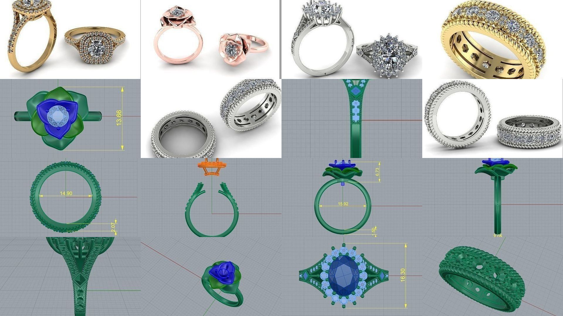 collection of different ring total 20 model _1