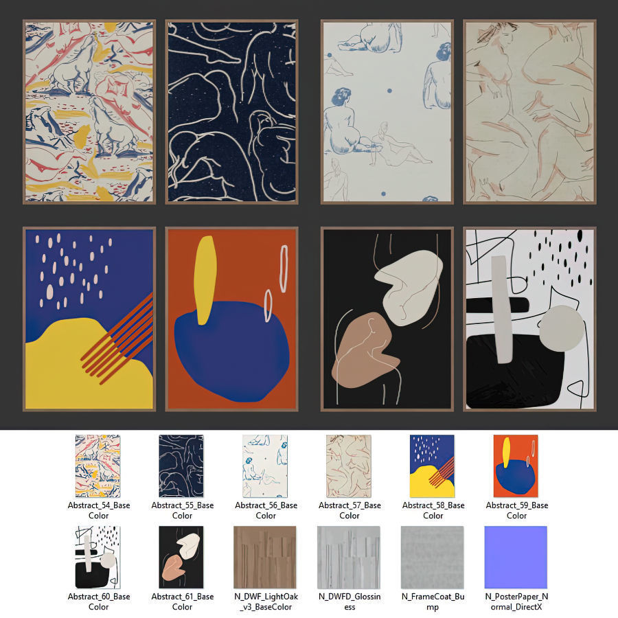 Gallery Wall 130 3D model_6