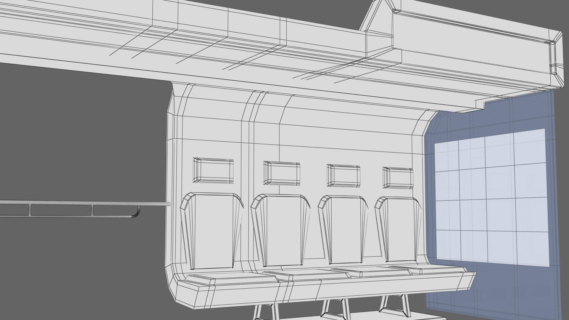 Bus Stop Low-poly 3D model_28