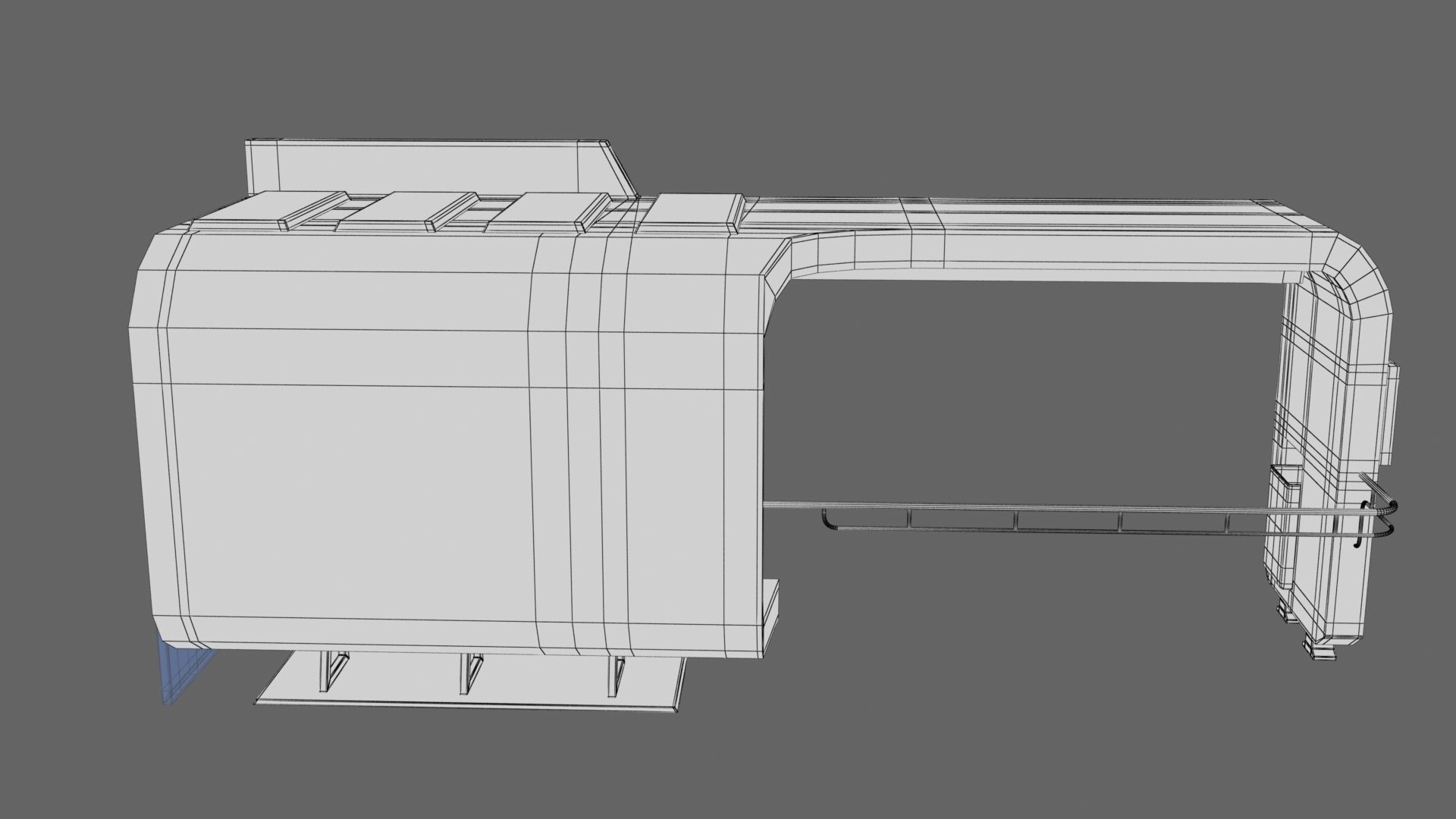 Bus Stop Low-poly 3D model_21