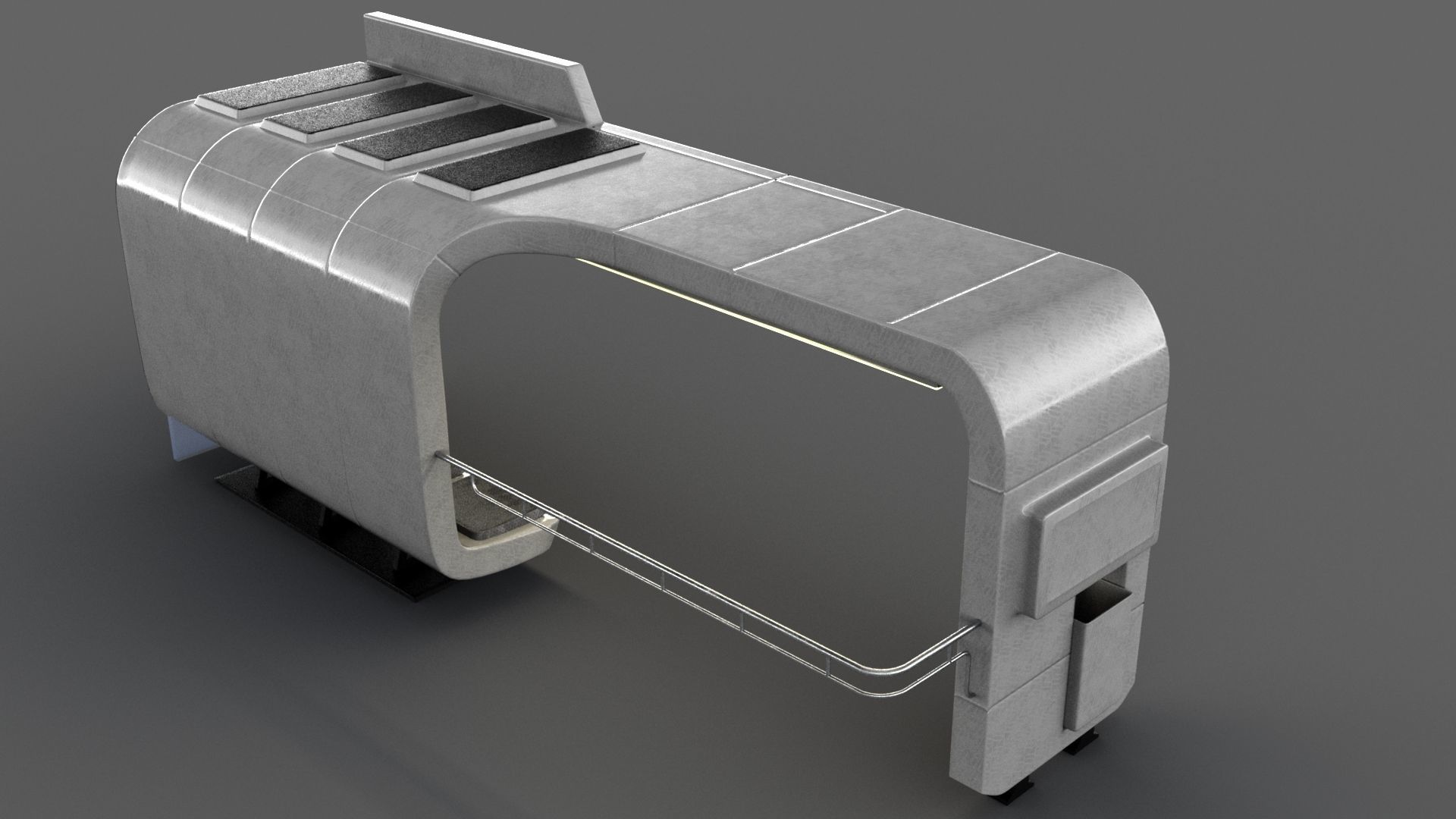 Bus Stop Low-poly 3D model_9