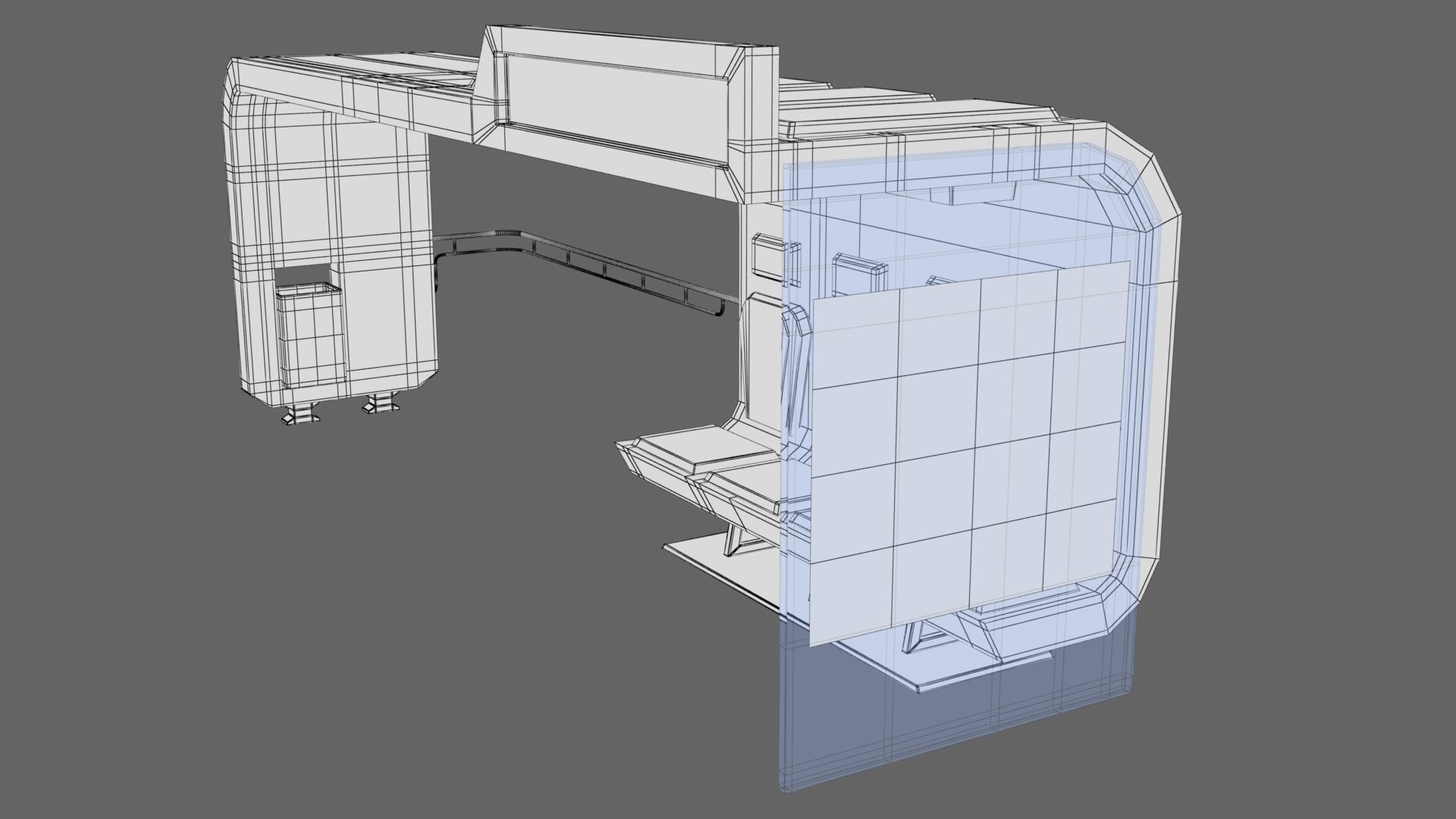 Bus Stop Low-poly 3D model_18