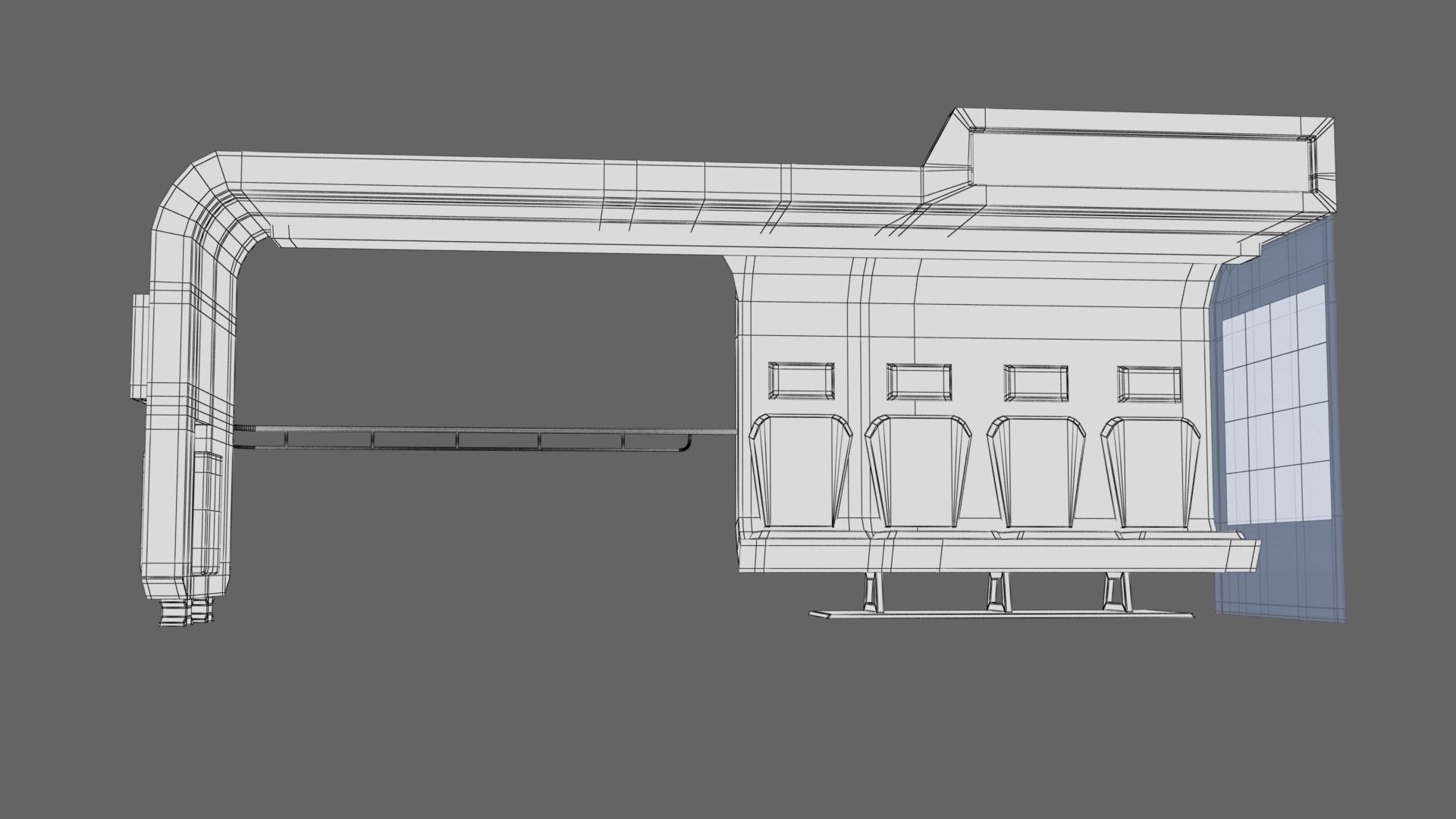 Bus Stop Low-poly 3D model_25