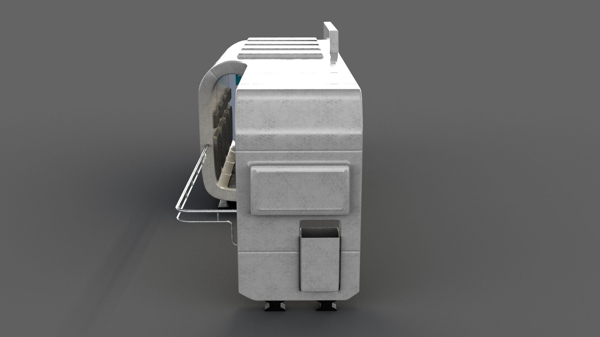 Bus Stop Low-poly 3D model_10