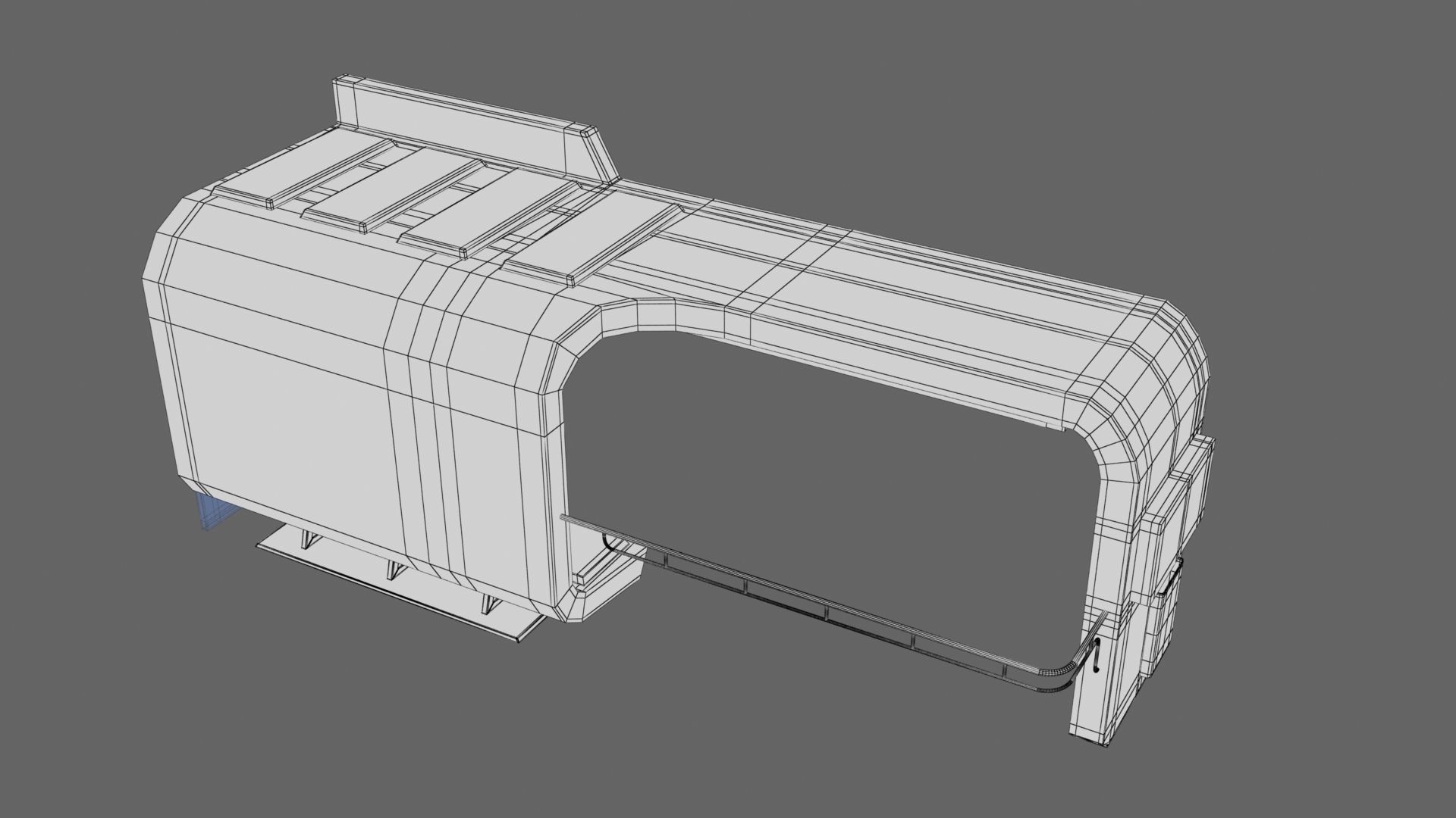 Bus Stop Low-poly 3D model_22
