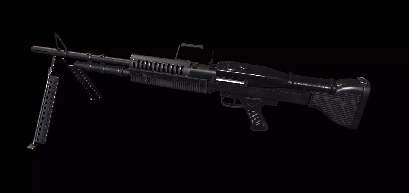 M60E1 Light Machinegun Low-poly 3D model_0