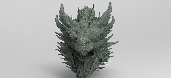 HD Dragon Head 3D model