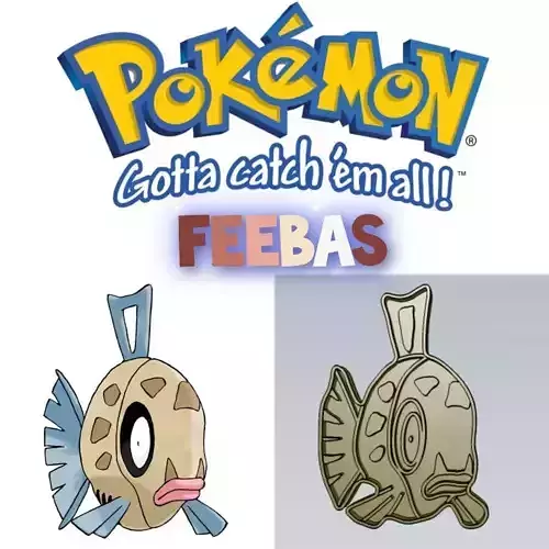 Amazing Pokemon Feebas Cookie Cutter Stamp Cake Decorating 