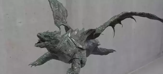 Turtle Dragon spiked back 3D