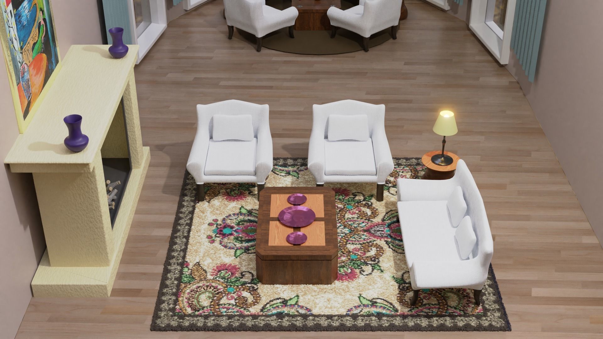 Living Room 3D model_6