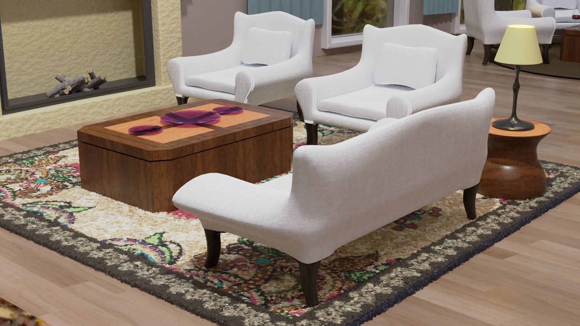 Living Room 3D model_2