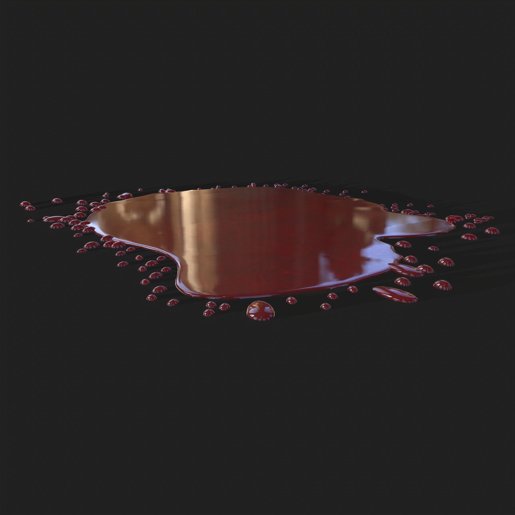 Blood Splatter Low-poly 3D model_7