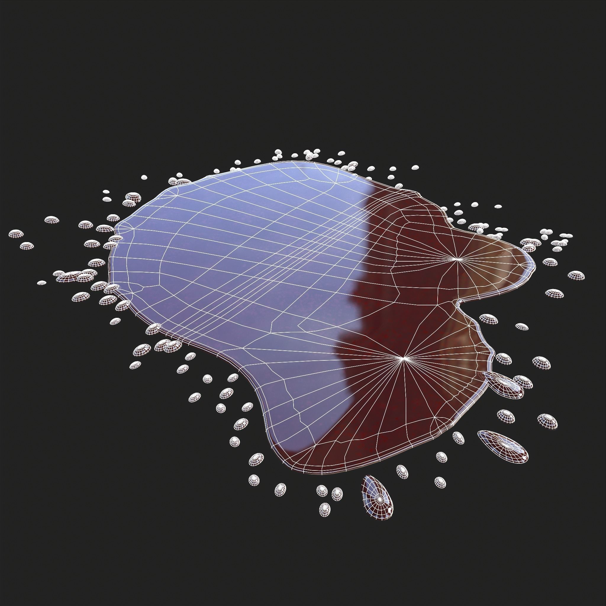 Blood Splatter Low-poly 3D model_22