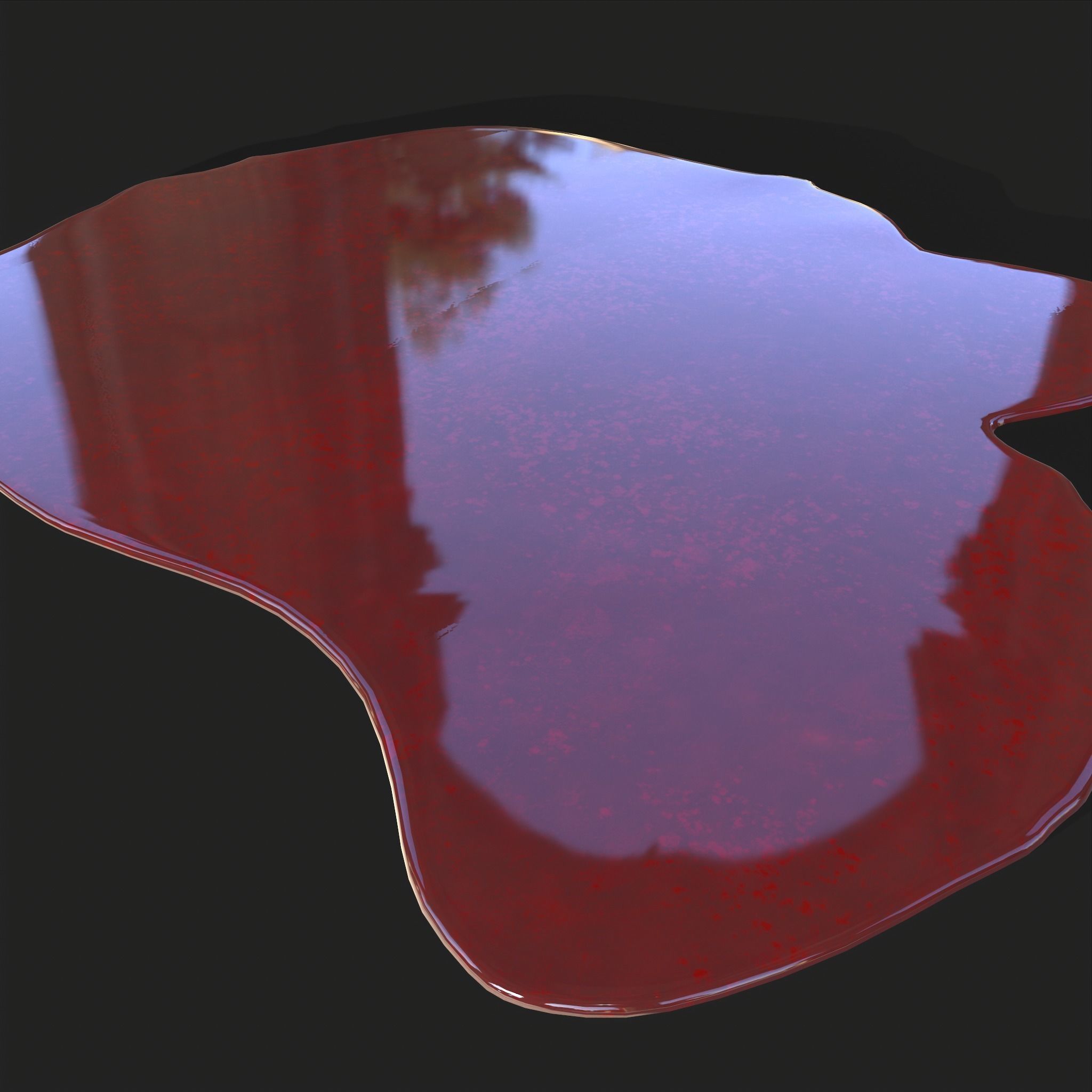 Blood Splatter Low-poly 3D model_14