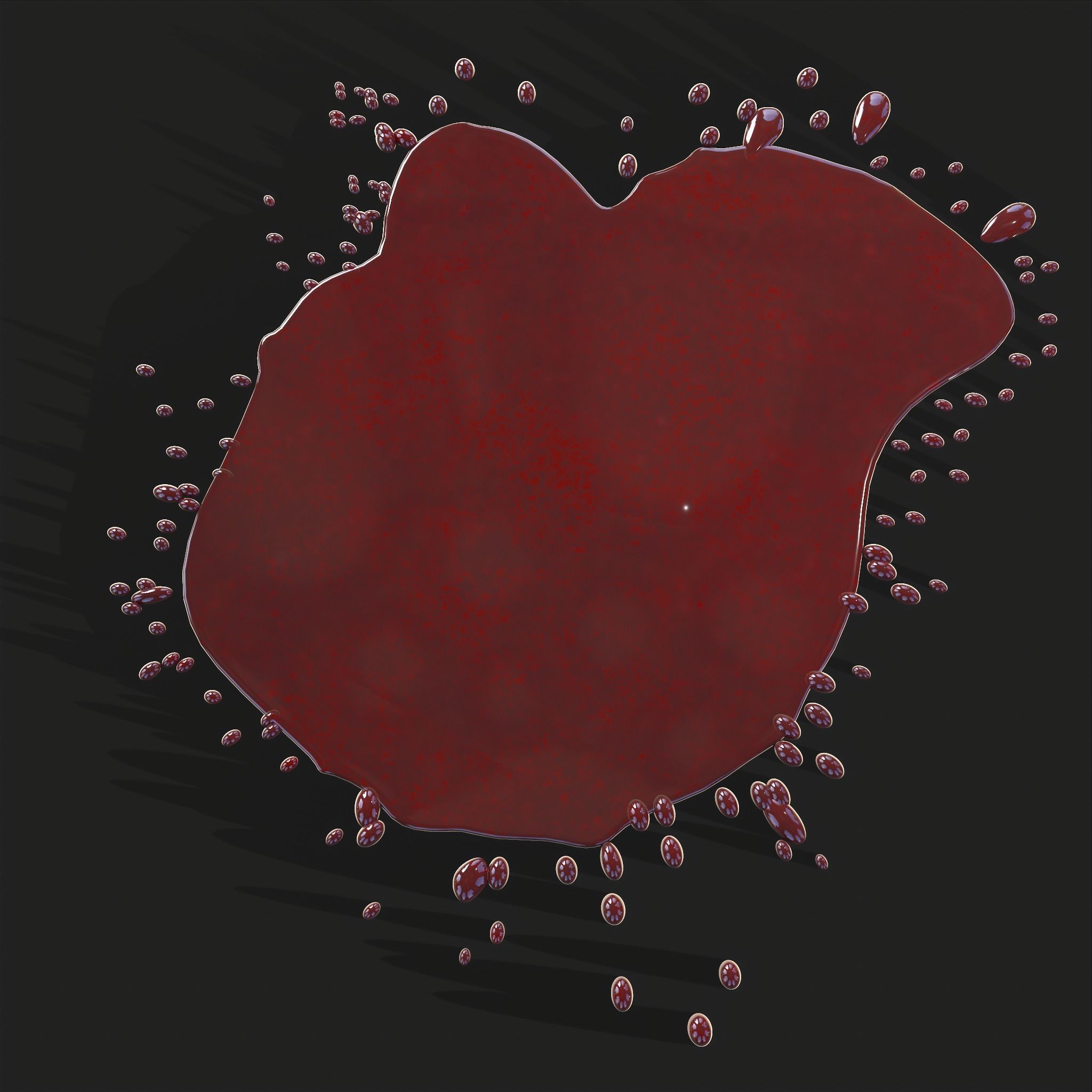 Blood Splatter Low-poly 3D model_17