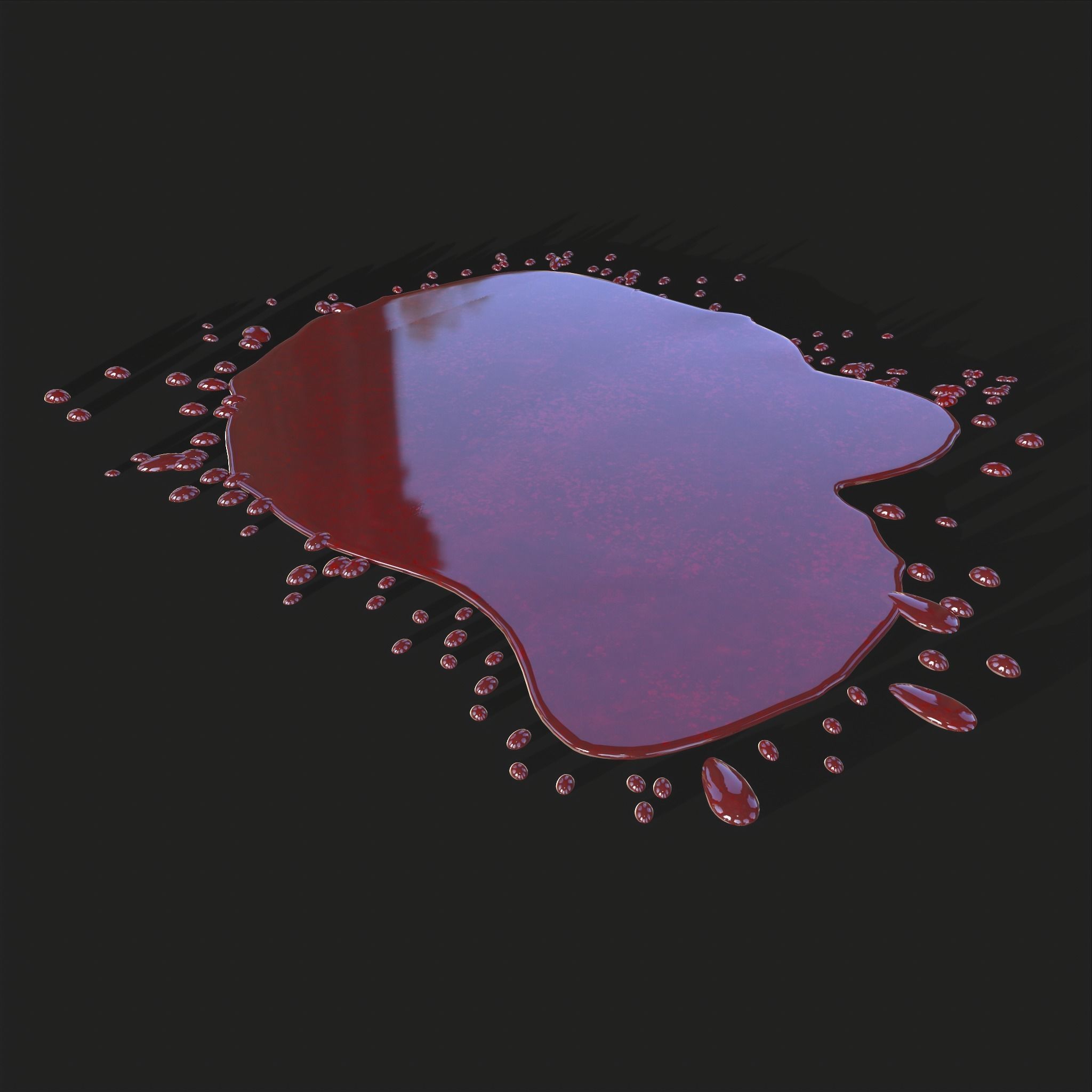 Blood Splatter Low-poly 3D model_30