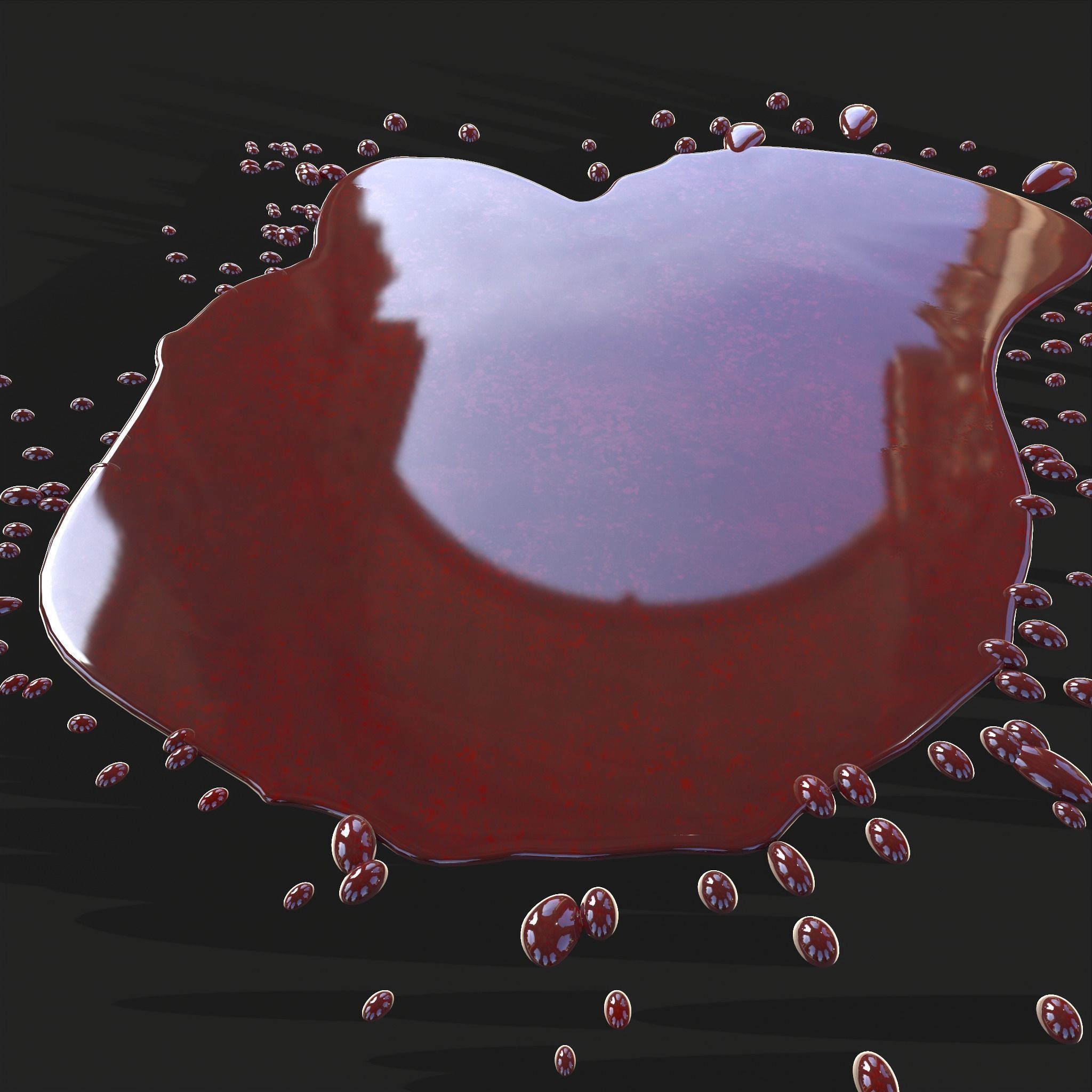 Blood Splatter Low-poly 3D model_18