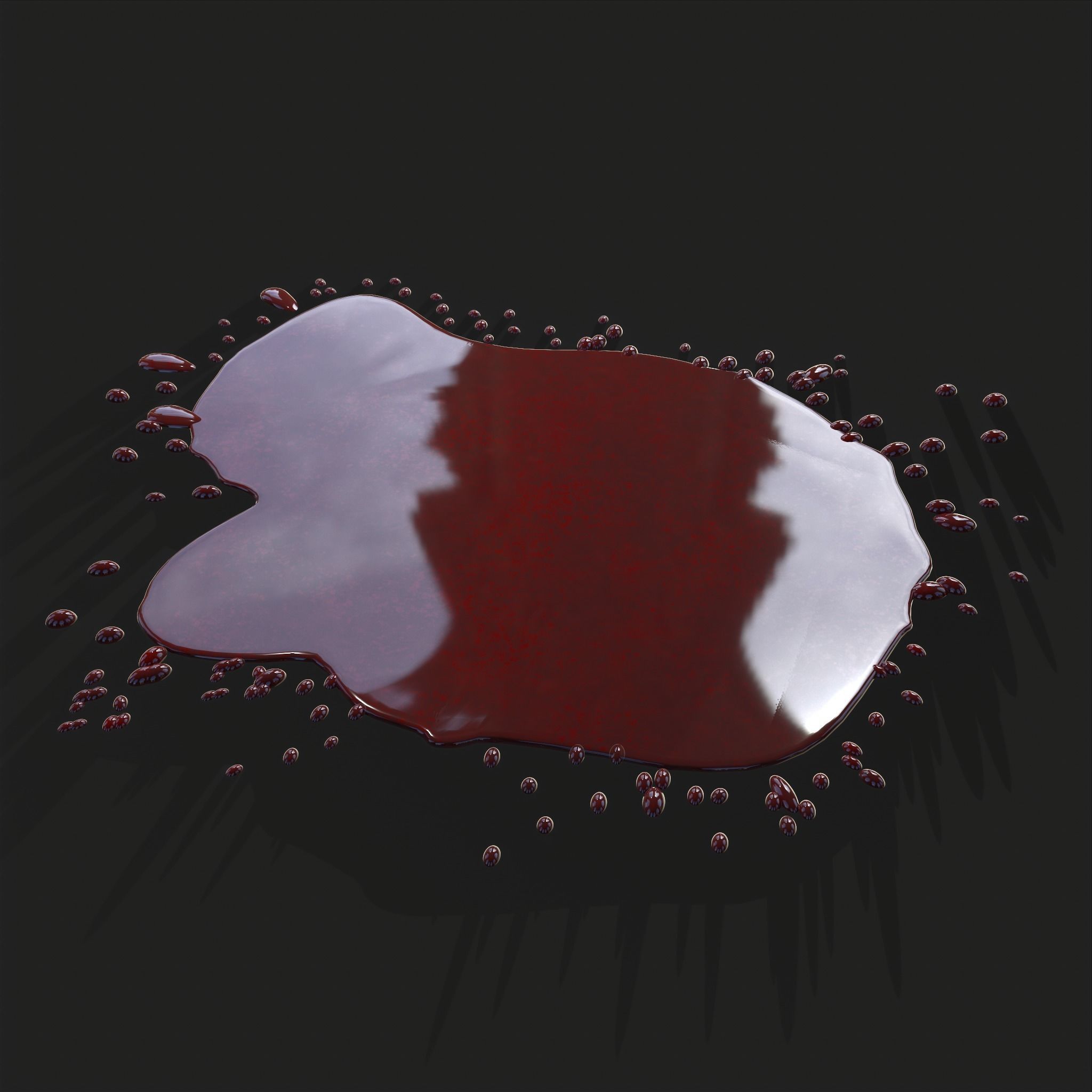 Blood Splatter Low-poly 3D model_9
