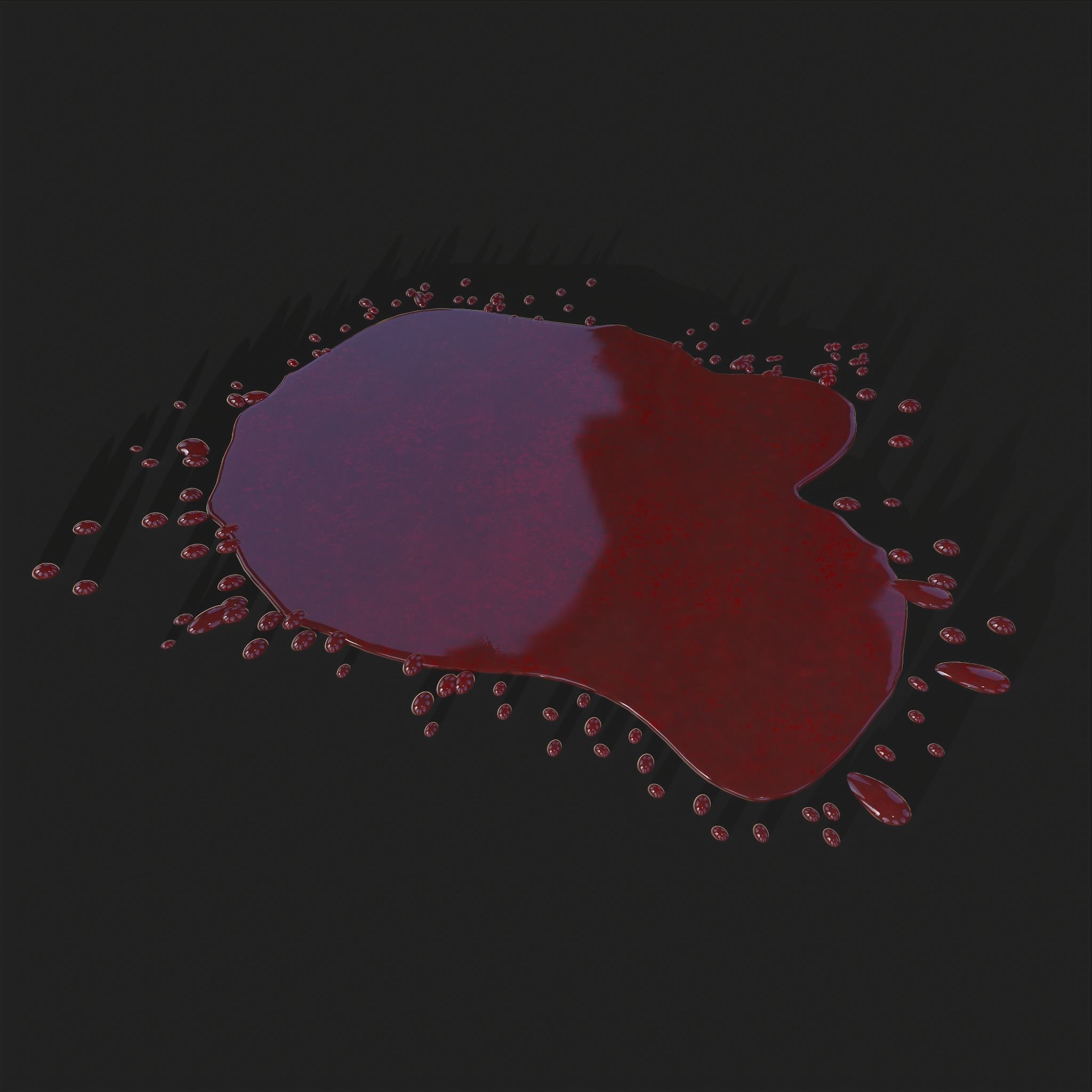 Blood Splatter Low-poly 3D model_8
