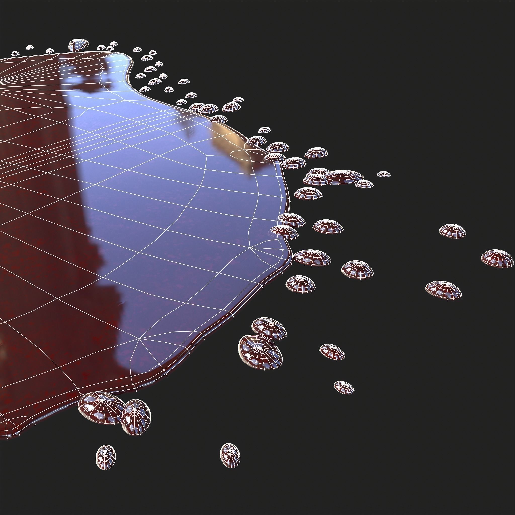 Blood Splatter Low-poly 3D model_24