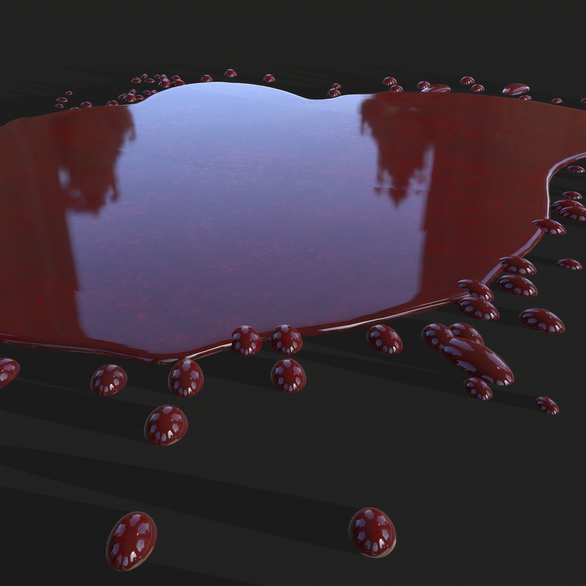 Blood Splatter Low-poly 3D model_13
