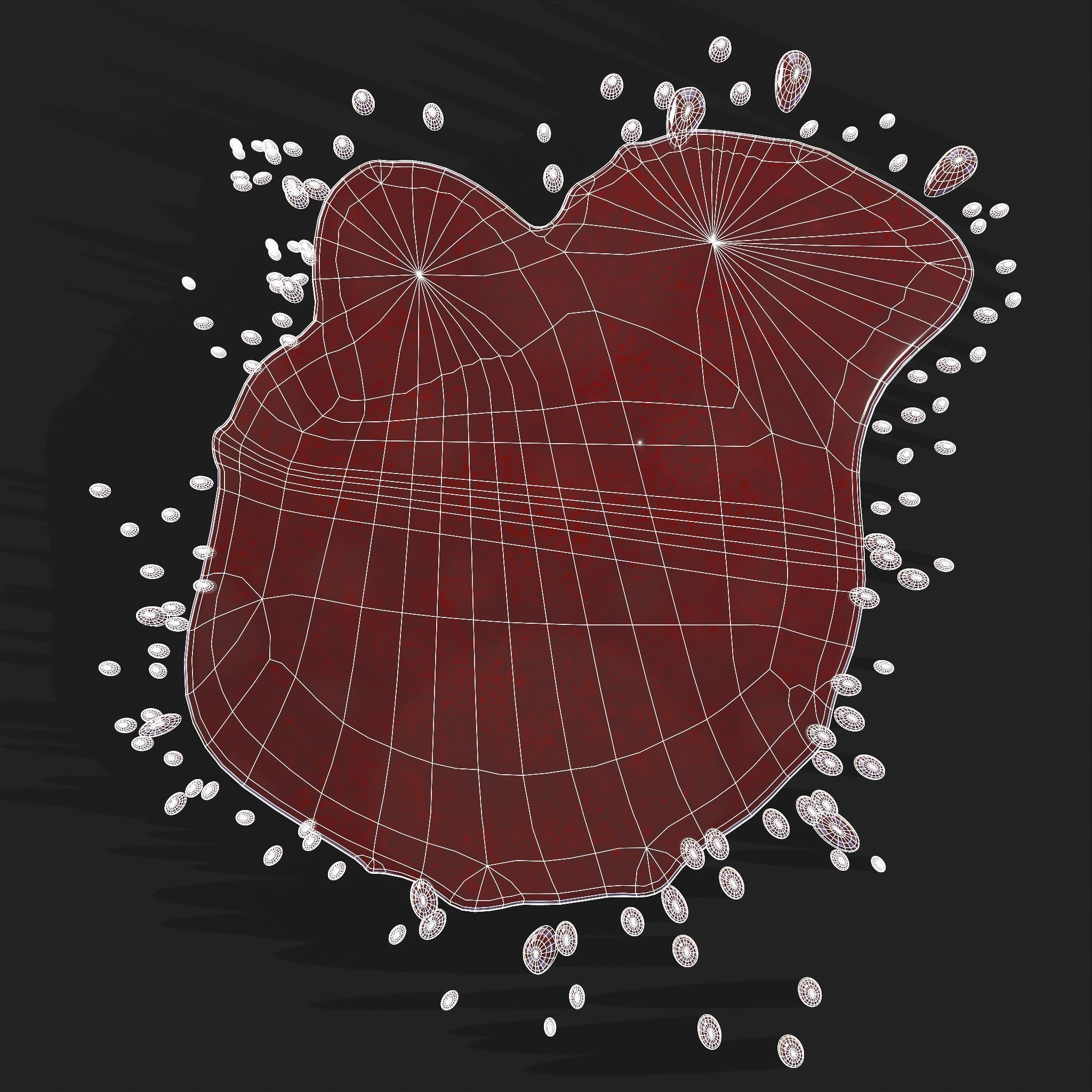 Blood Splatter Low-poly 3D model_20