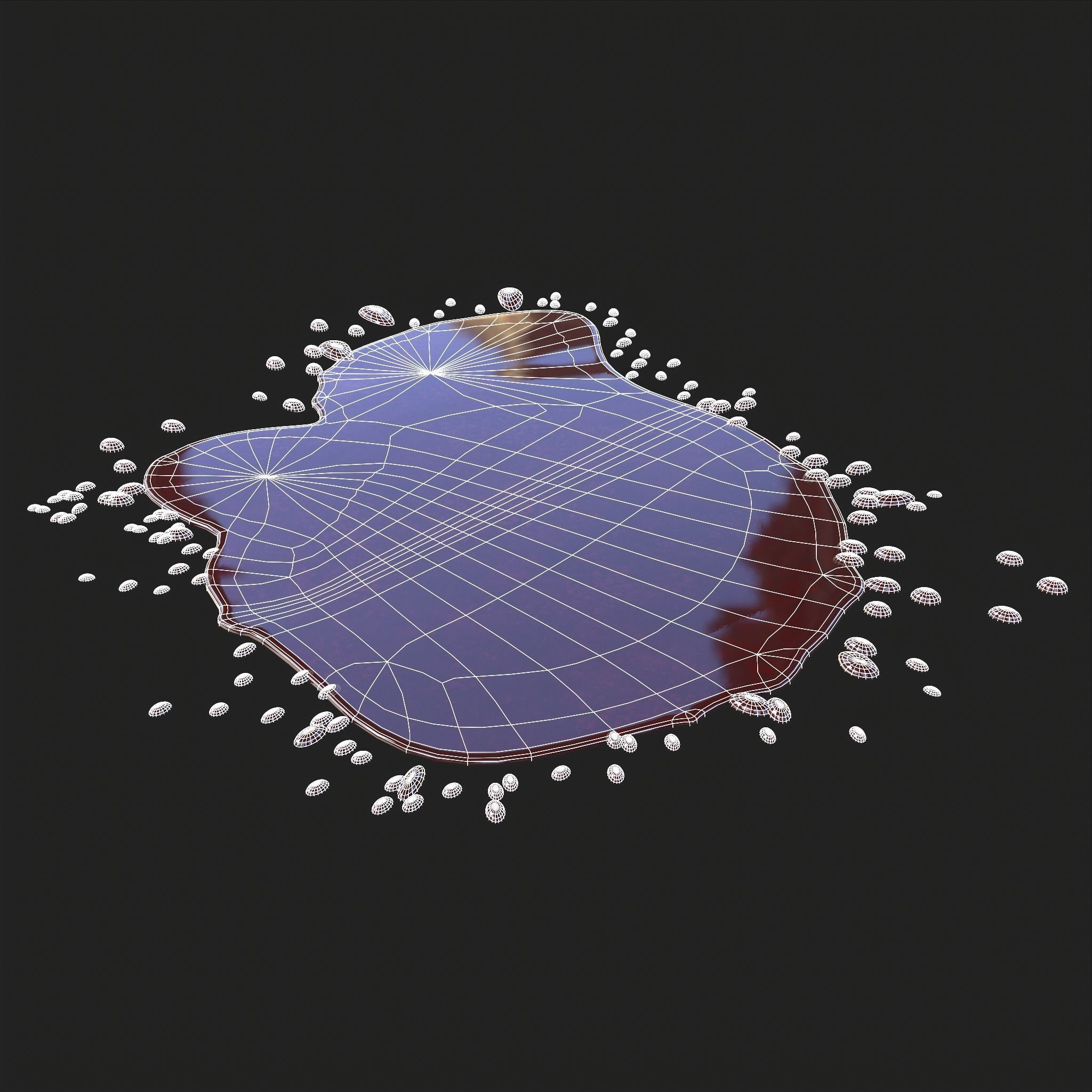 Blood Splatter Low-poly 3D model_23