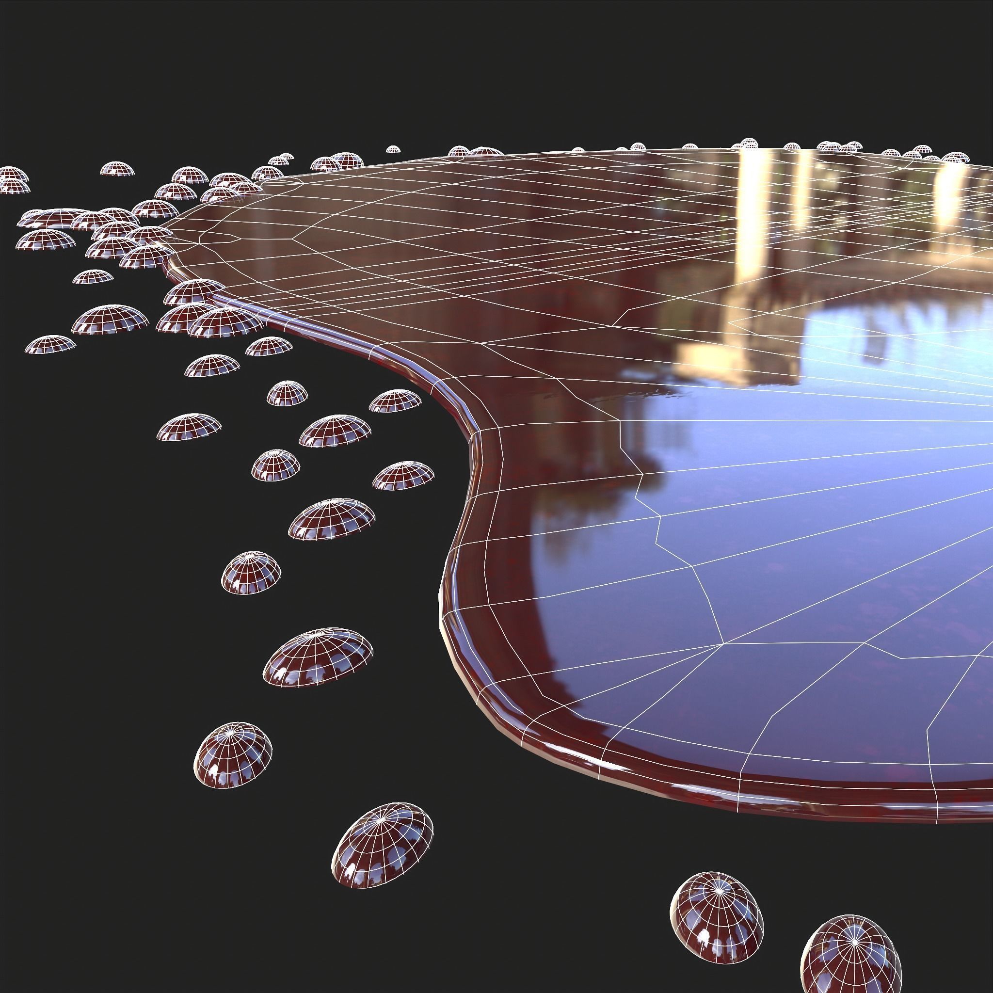 Blood Splatter Low-poly 3D model_25