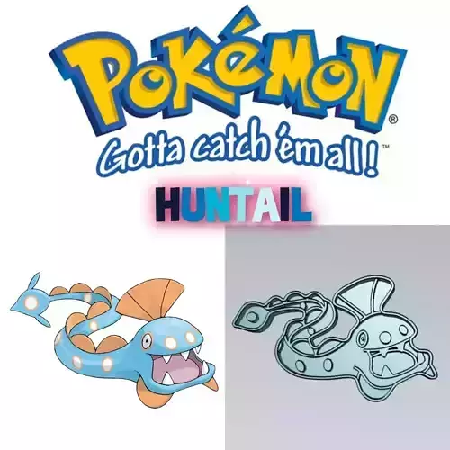Amazing Pokemon Huntail Cookie Cutter Stamp Cake Decorating 
