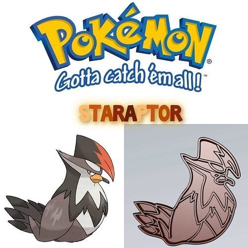 Amazing Pokemon Staraptor Cookie Cutter Stamp Cake Decorating  3D model