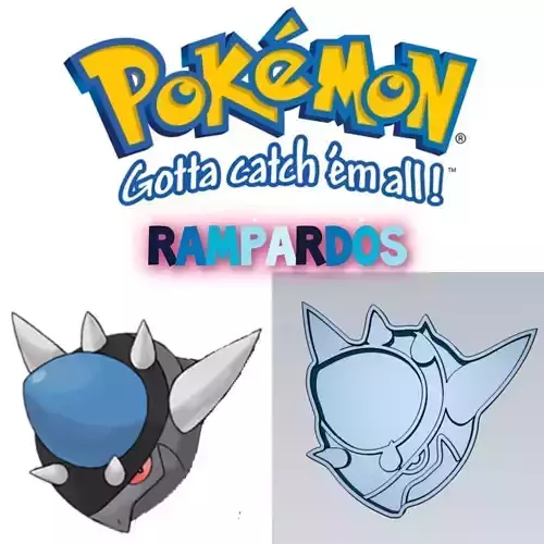 Amazing Pokemon Rampardos Cookie Cutter Stamp Cake Decorating 
