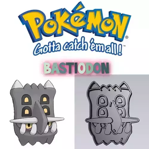 Amazing Pokemon Bastiodon Cookie Cutter Stamp Cake Decorating 