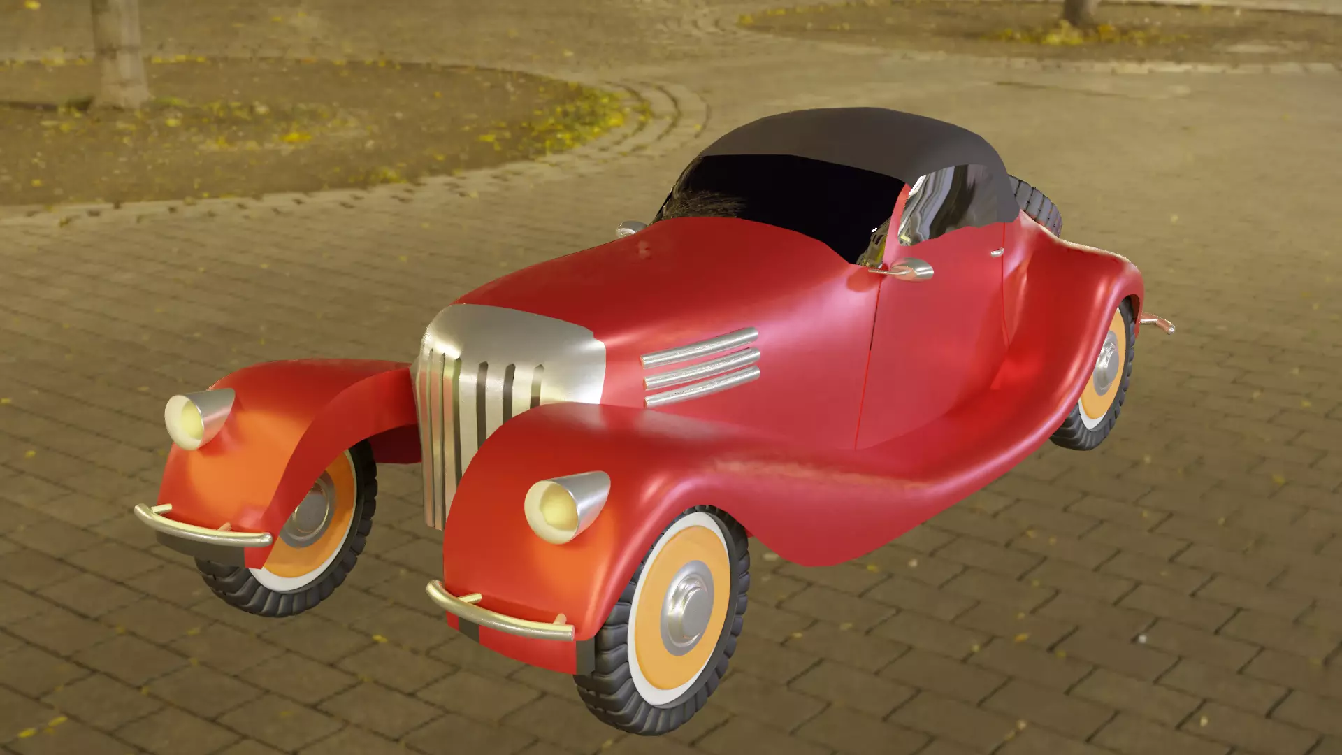 classic car model 3D model_0