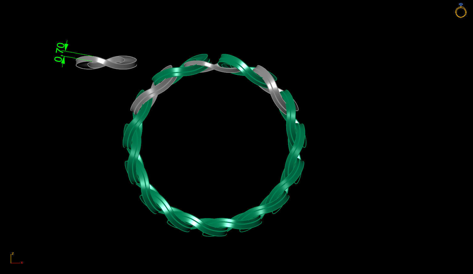 Wedding ring  3D print model_9