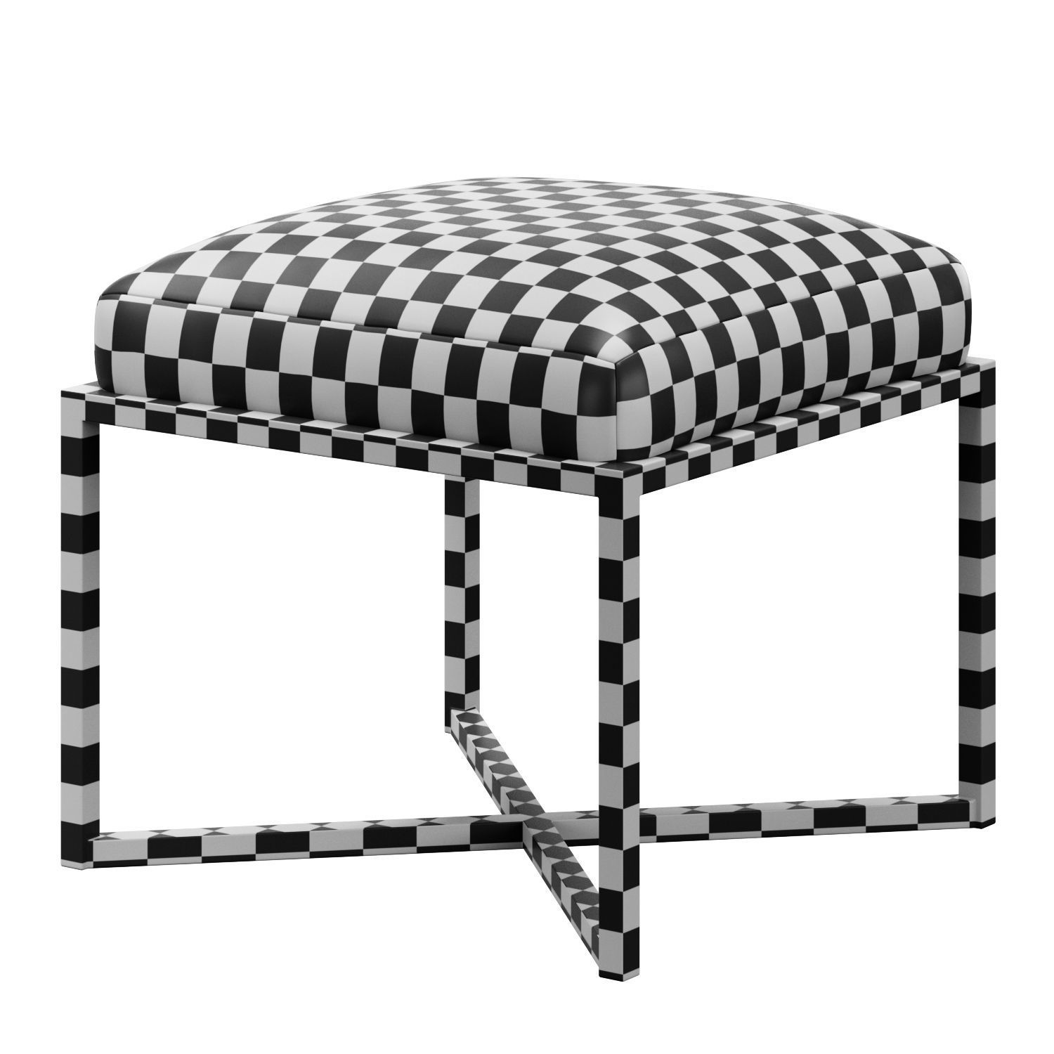 Four Hands Nadia Accent Stool 3D model_8