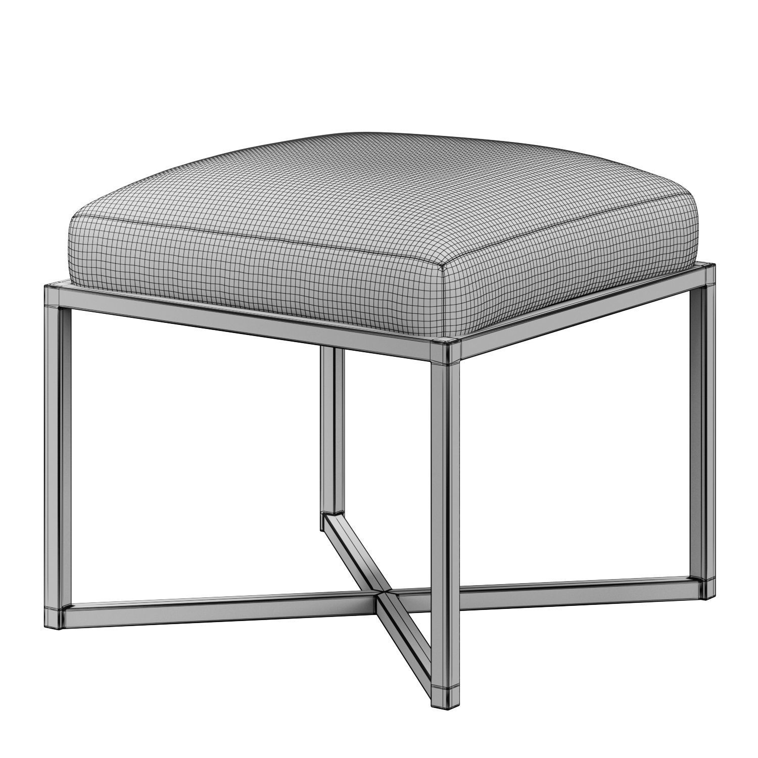 Four Hands Nadia Accent Stool 3D model_5