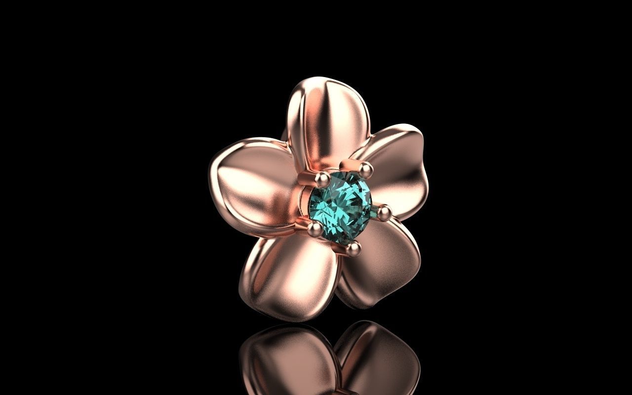 flower pendant 3D print model_34
