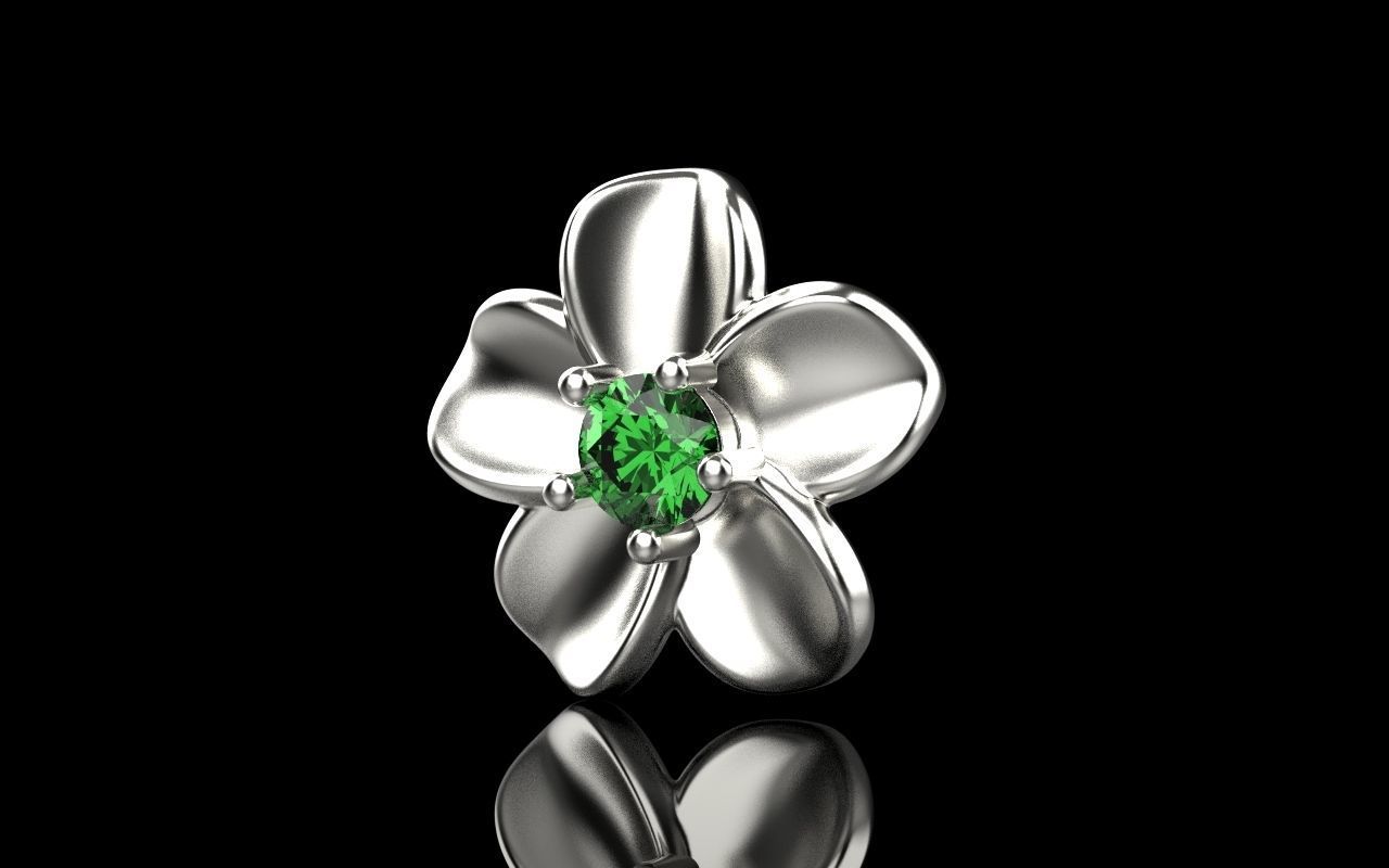 flower pendant 3D print model_15