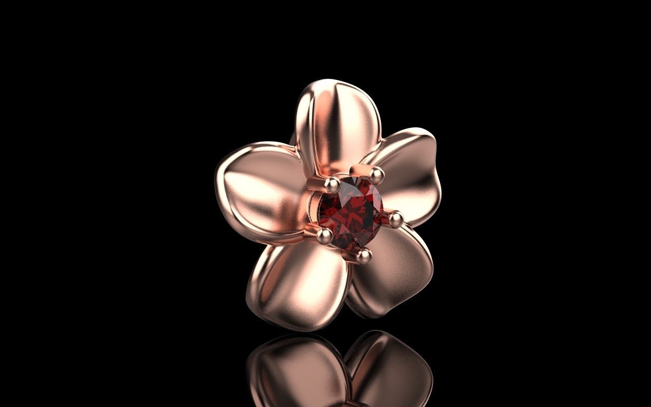 flower pendant 3D print model_33