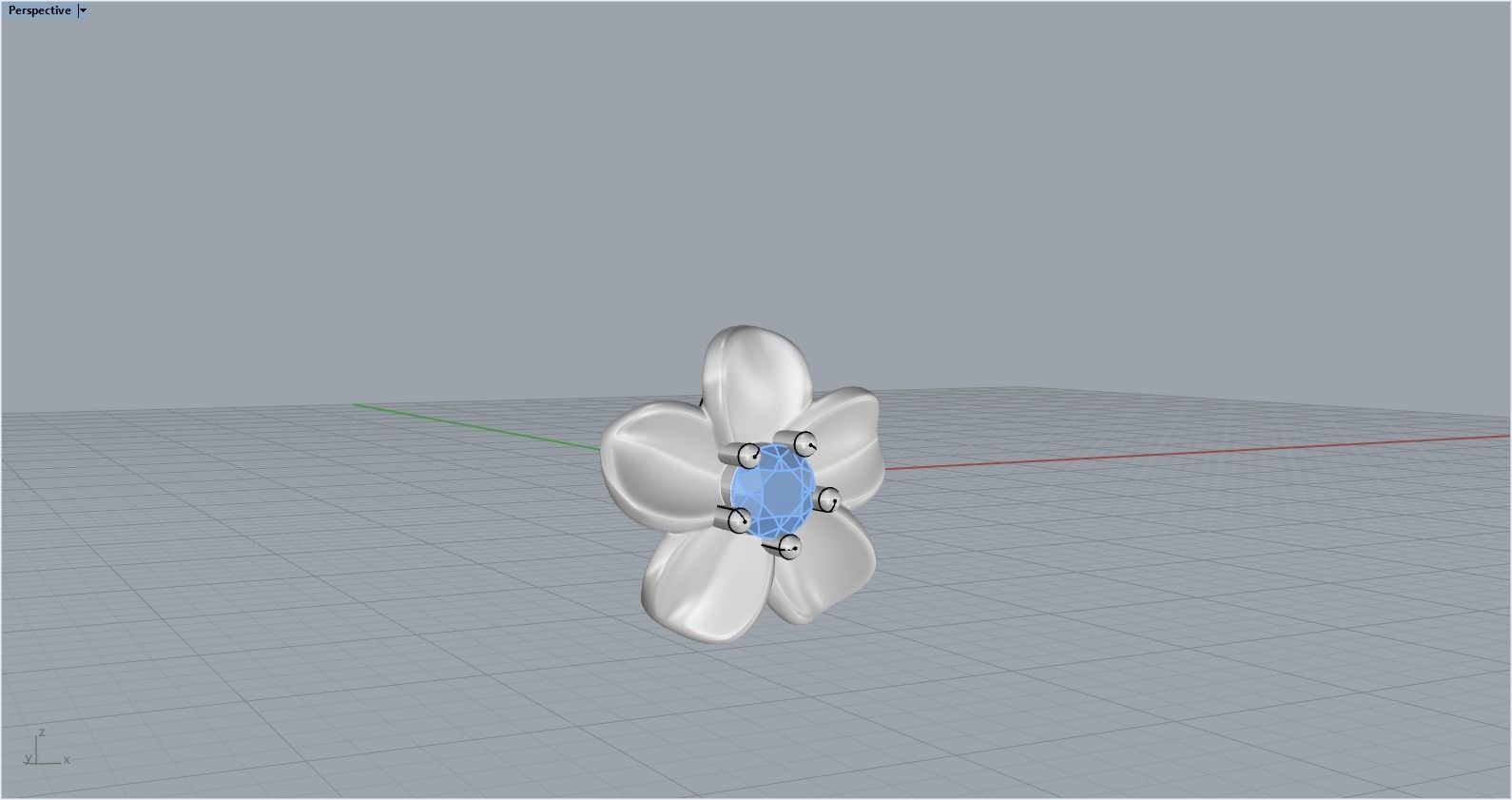 flower pendant 3D print model_11