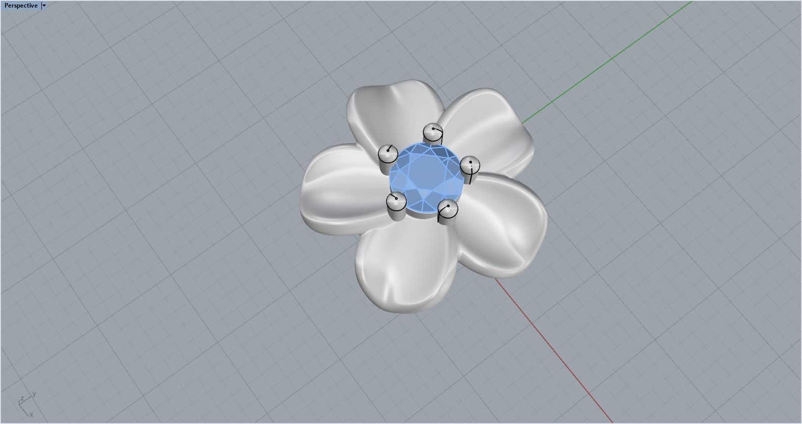 flower pendant 3D print model_12