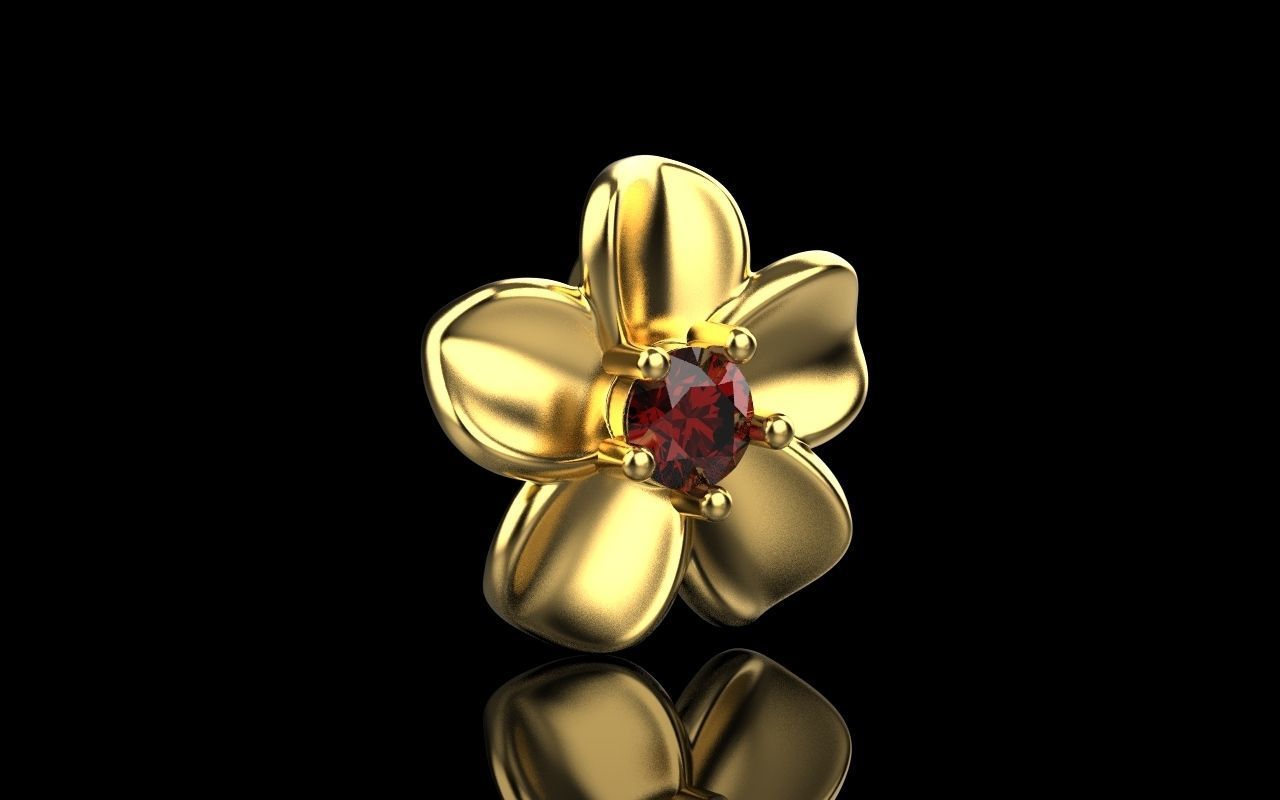 flower pendant 3D print model_42